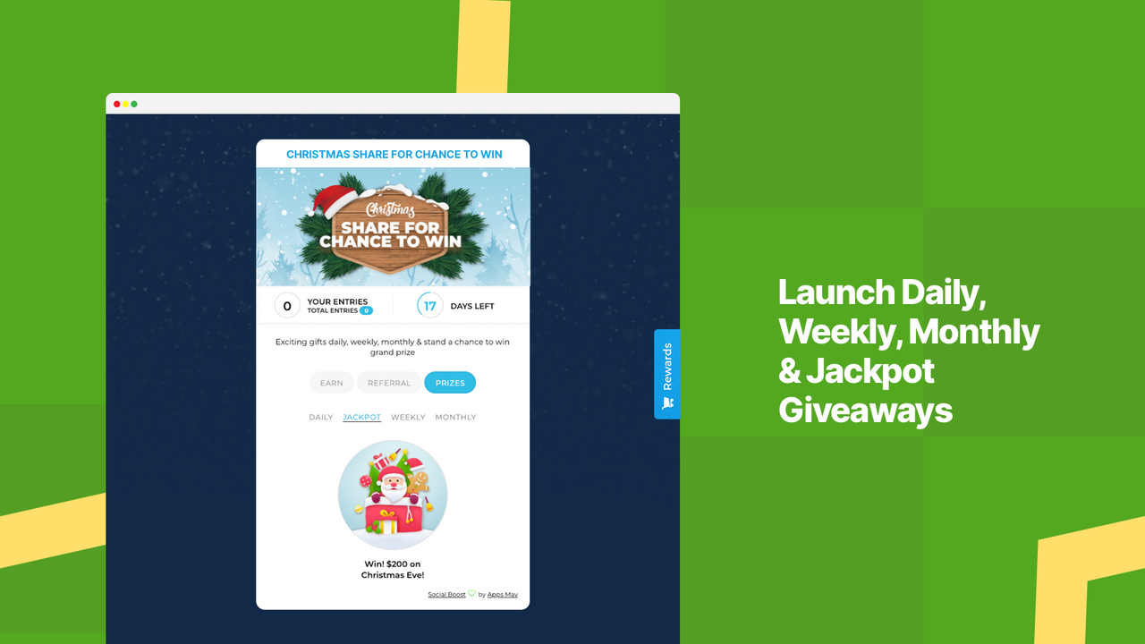 Social Boost - Run giveaways, contests, sweepstakes, post purchase