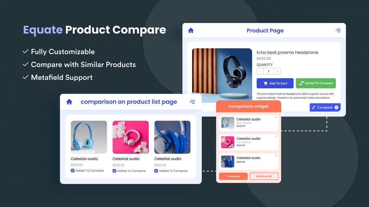 Equate ‑ Product Compare Screenshot