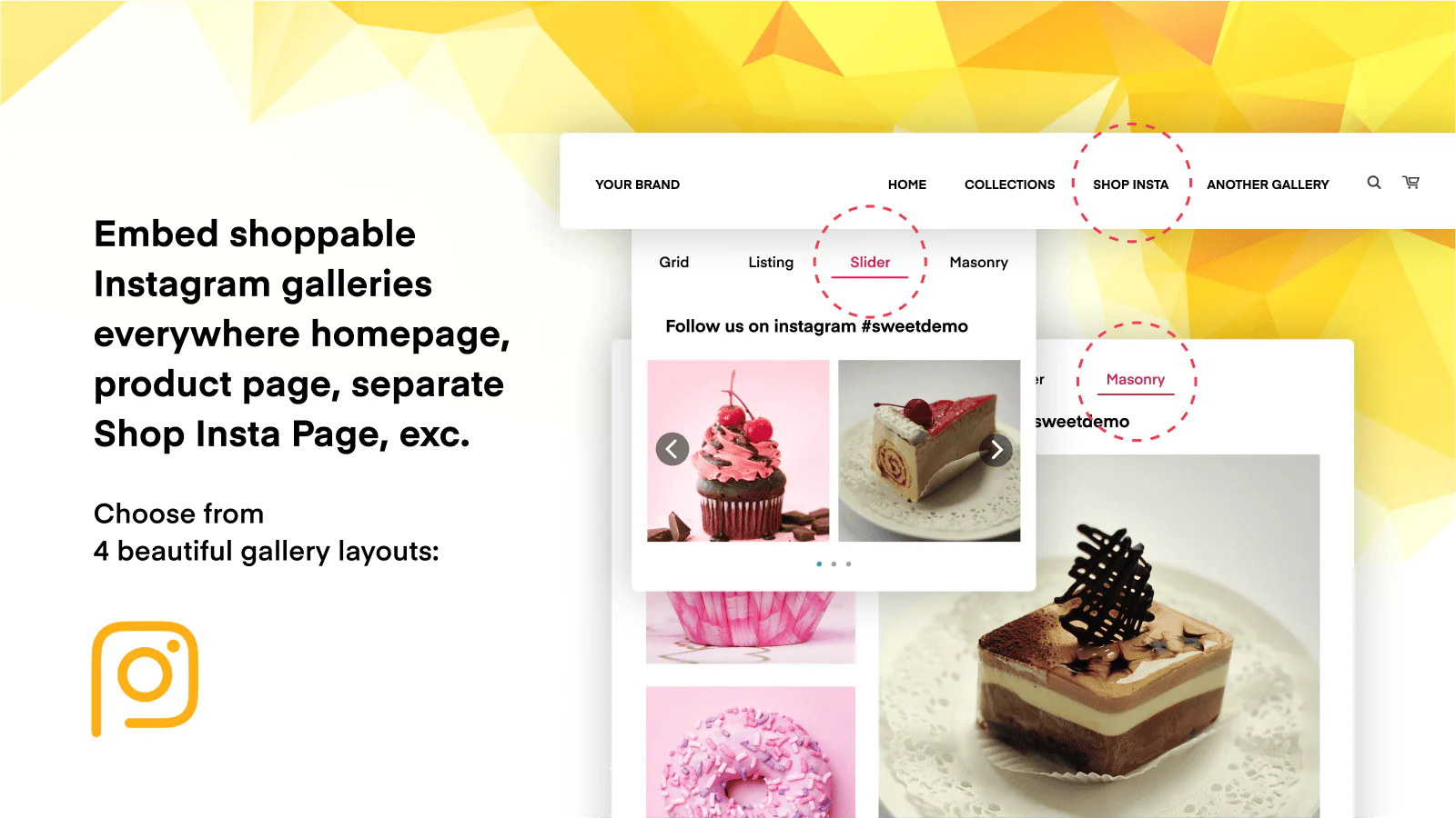 Embed shoppable Instagram galleries