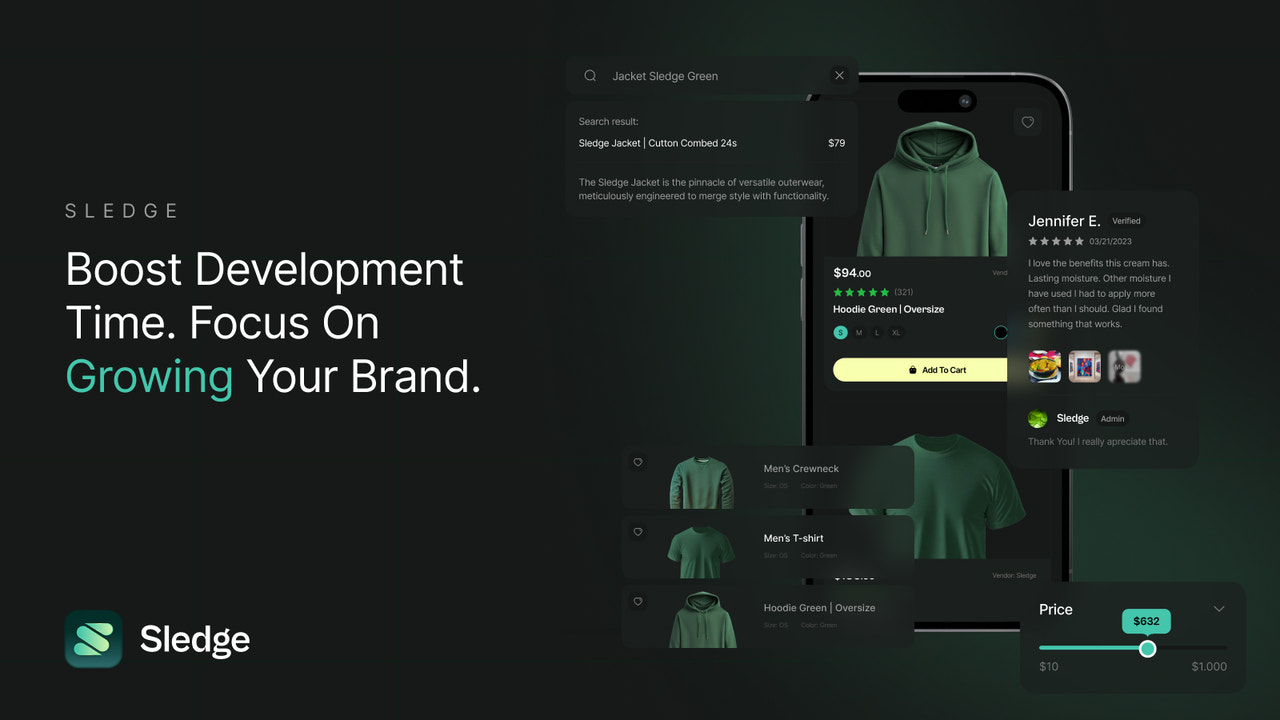 Boost development time. Focus on your brand.