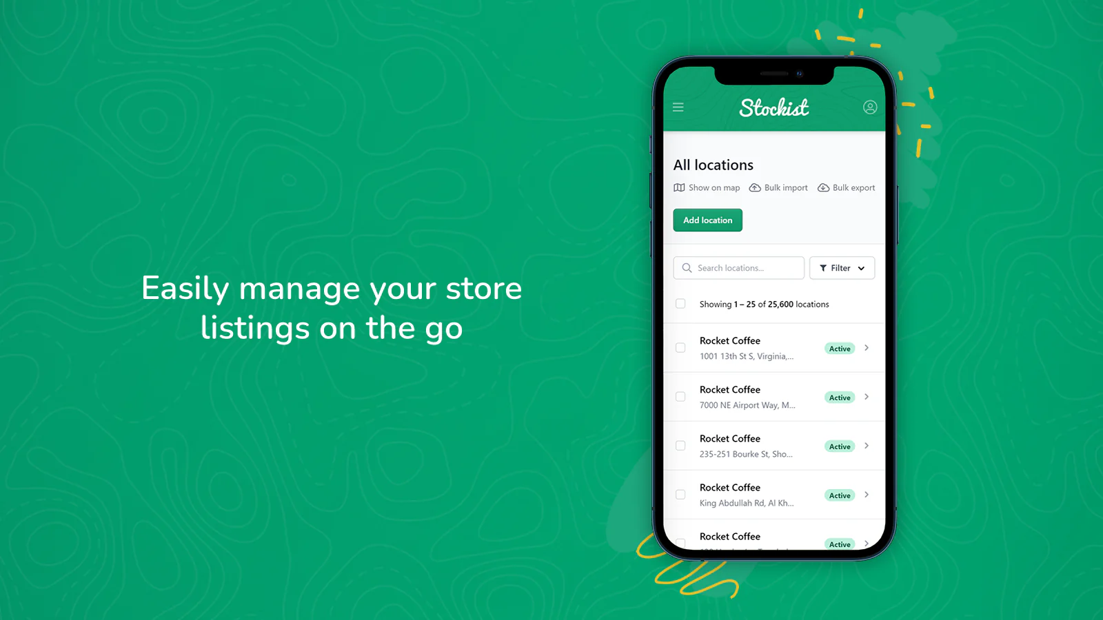 Easily manage your store listings on the go