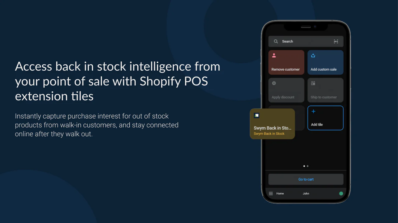 View and create back in stock alerts through Shopify POS