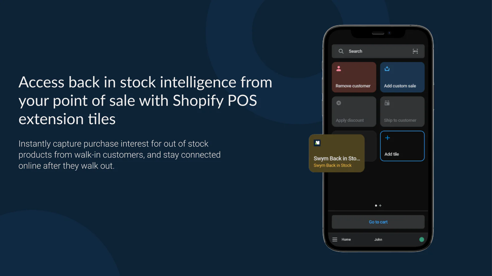 Ver y crear alertas de reposición de stock a través de Shopify POS