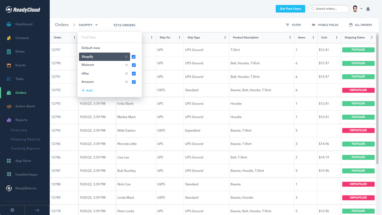 Custom filters to prioritize by product, shipping, location....