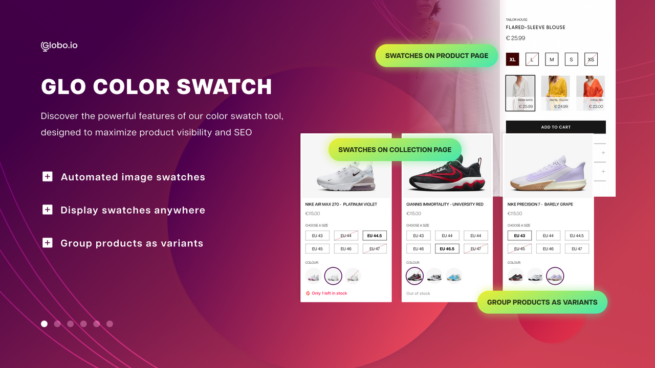 Shopify color swatch & product image swatch