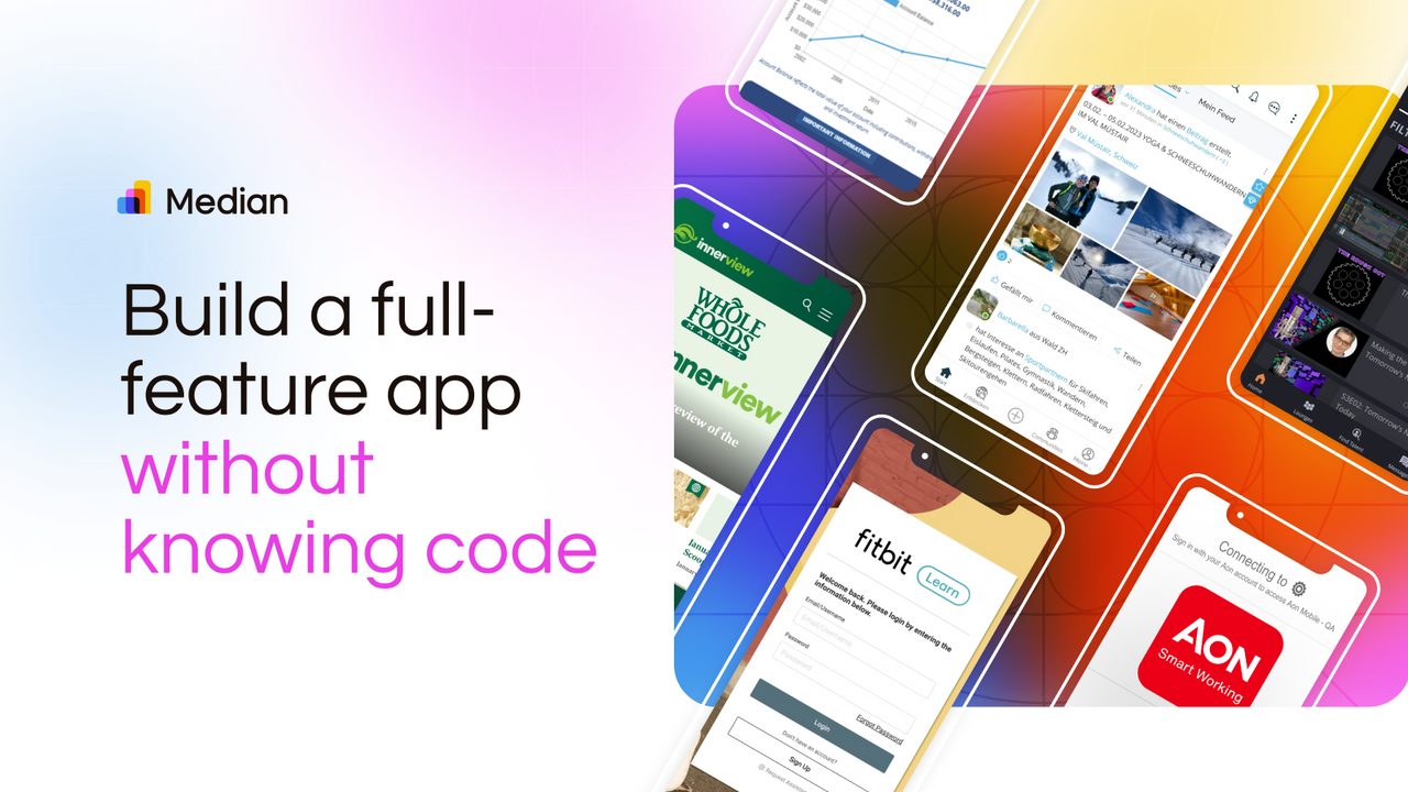 Gebruik Median.co om een volledig uitgeruste app te bouwen zonder code te kennen