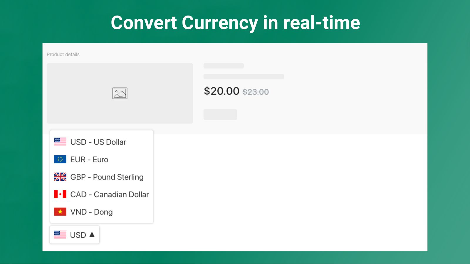 Converteer valuta in real-time