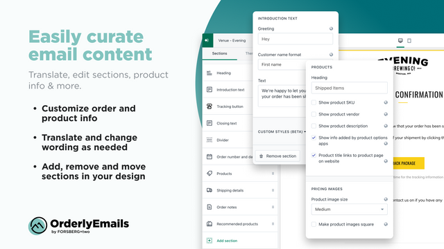 OrderlyEmails: Easily customize your email content