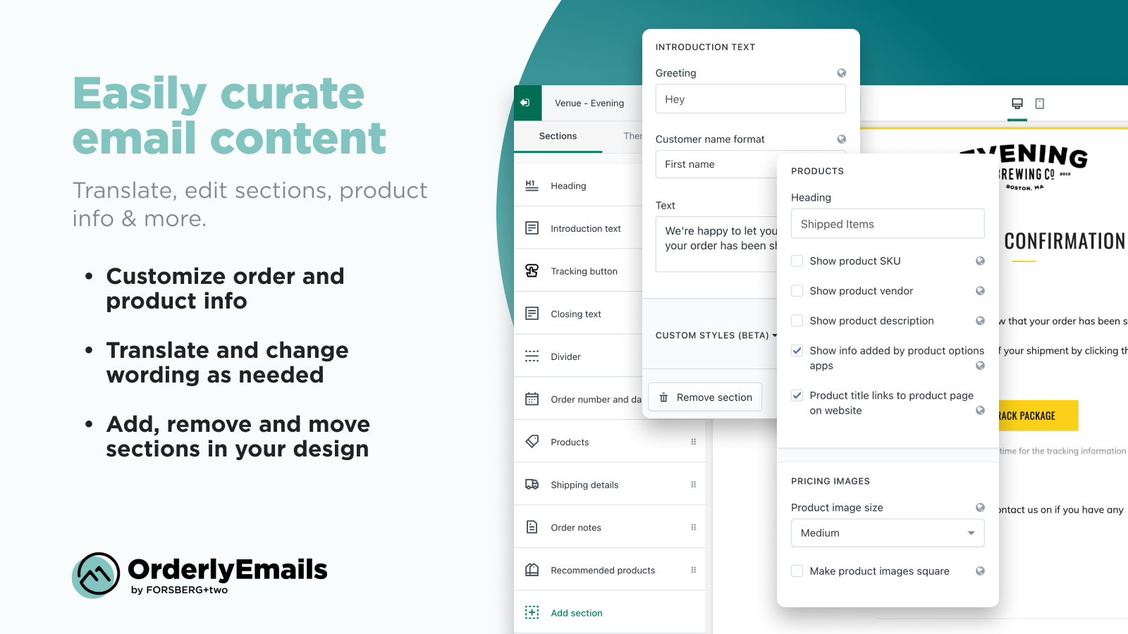 OrderlyEmails: Easily customize your email content