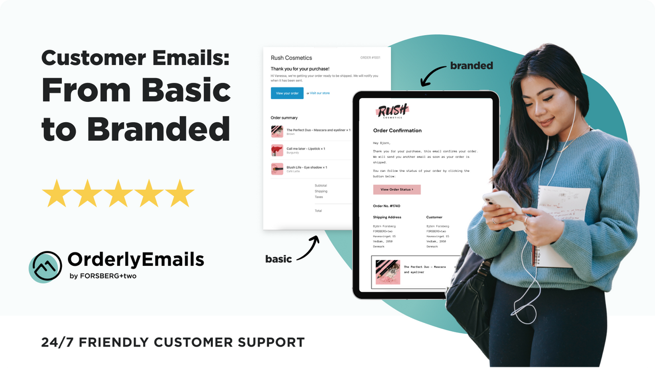 Customer emails: from basic to branded