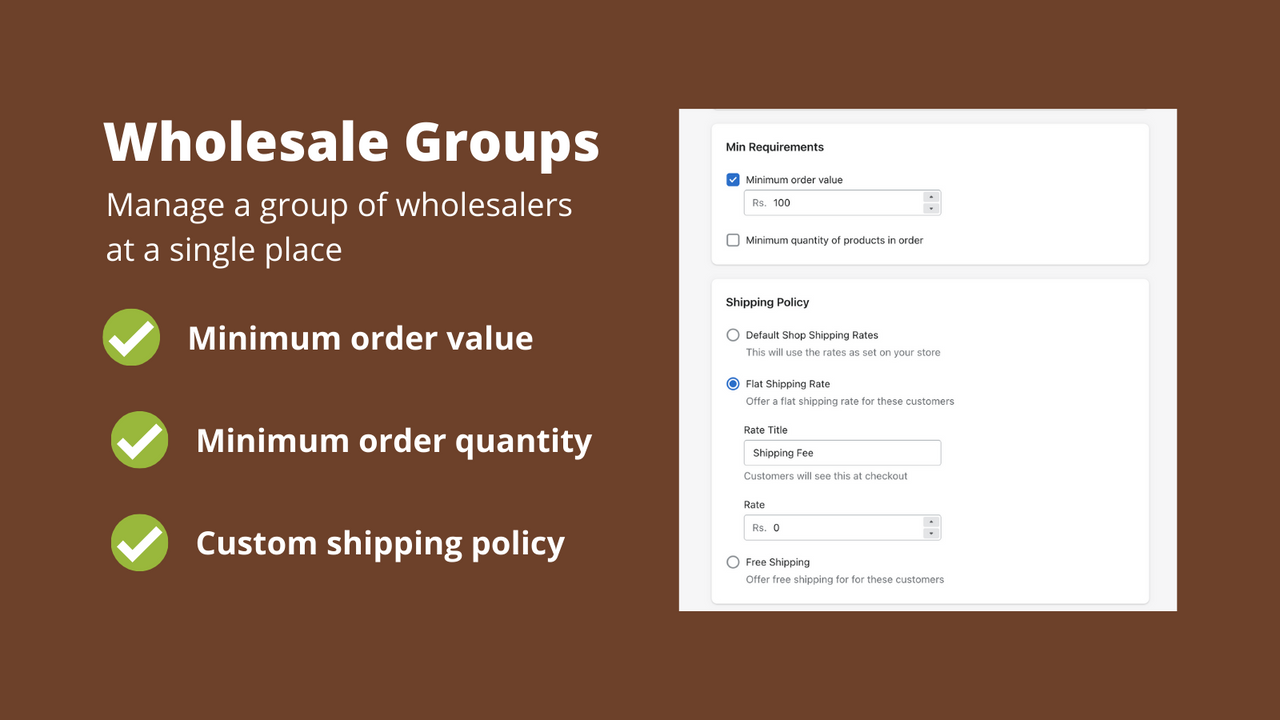 Wholesale groups to handle wholesale customers