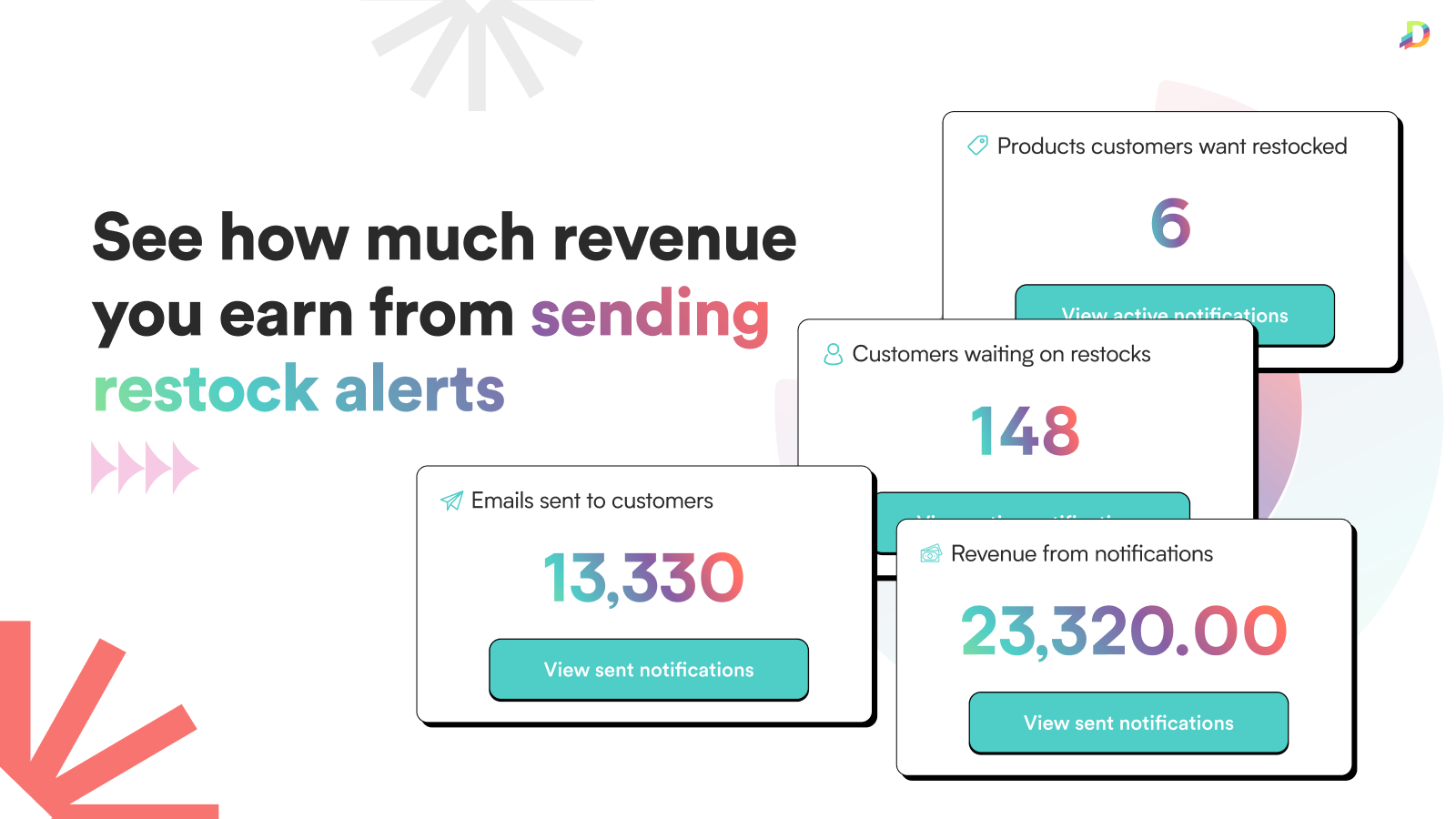 See how much revenue earn from sending back in stock alerts