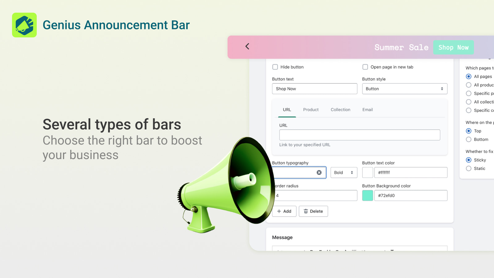 Several types of bars 