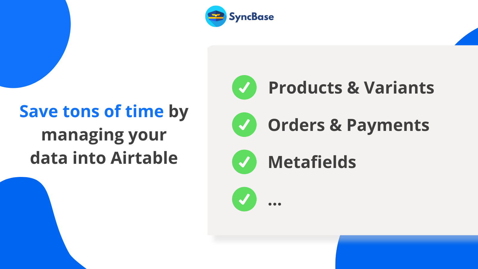 SyncBase Airtable Instant Sync Screenshot