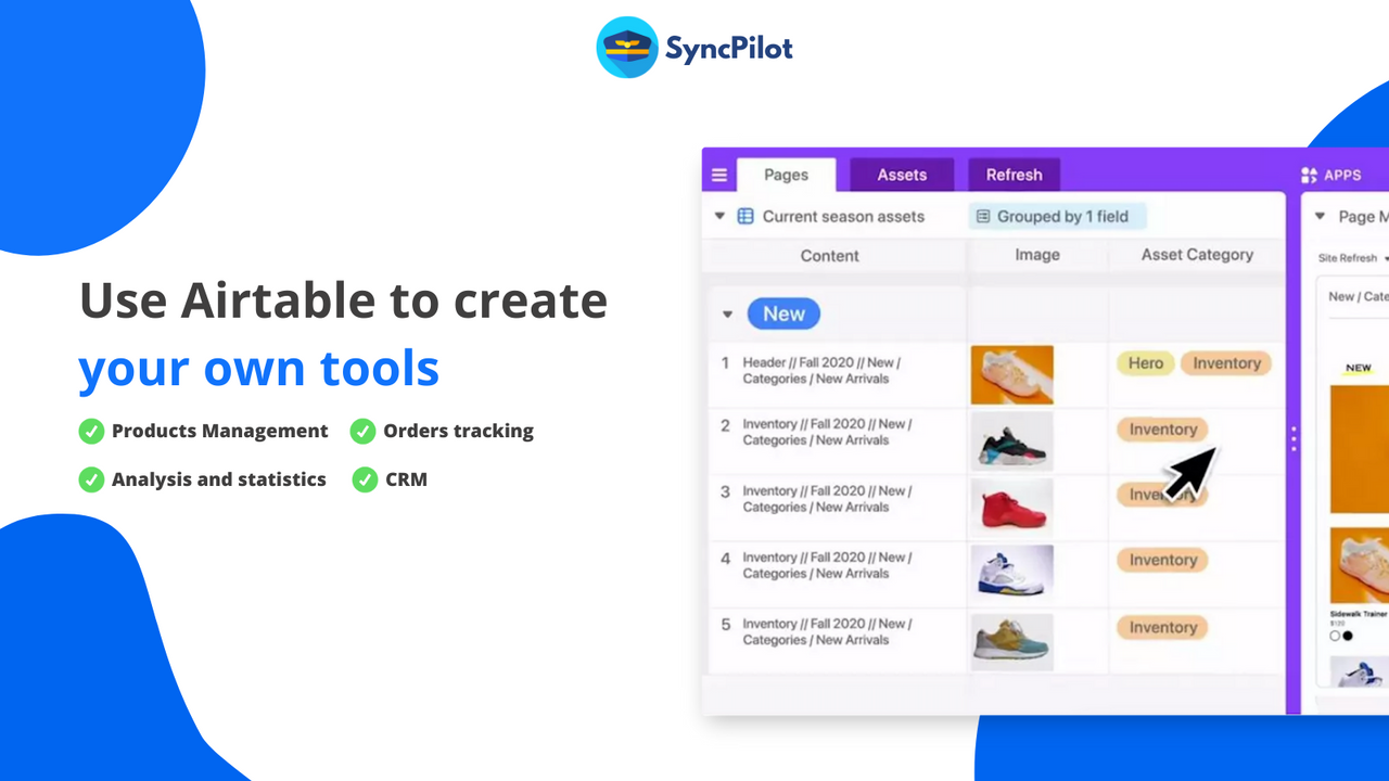 Opret Shopify brugerdefinerede værktøjer med Airtable