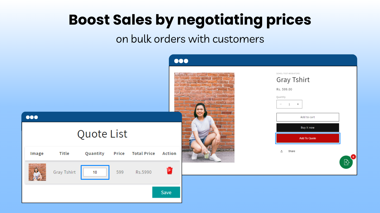 Boost sales by negotiating prices