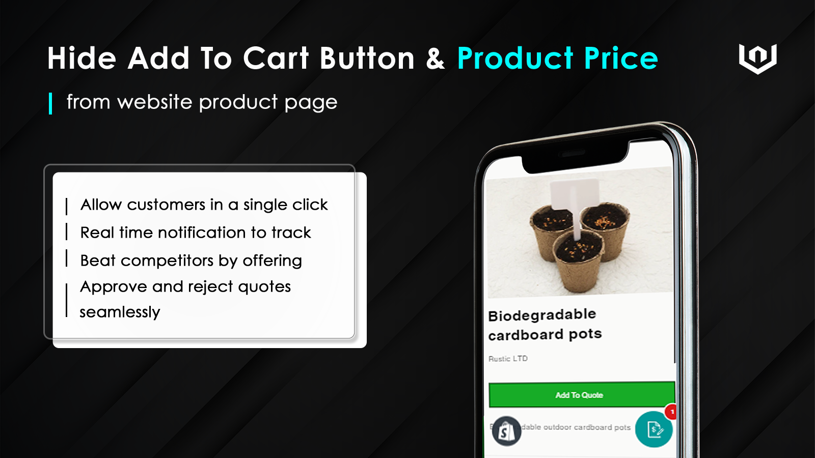 Enable customers to offer new prices for the products