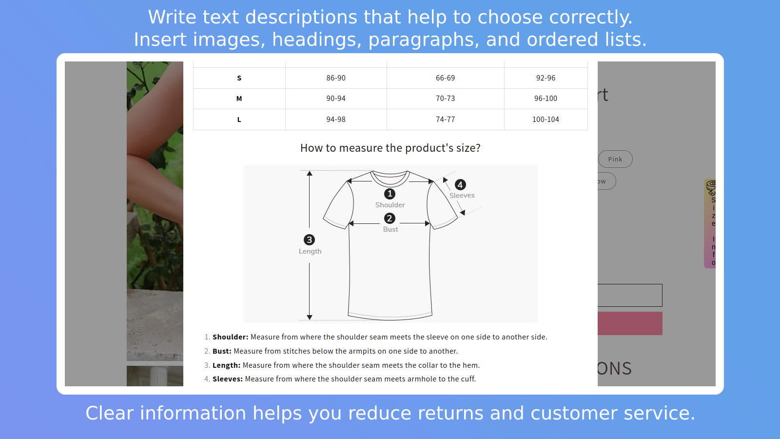 Dsize: Size Chart Dropshipping Screenshot