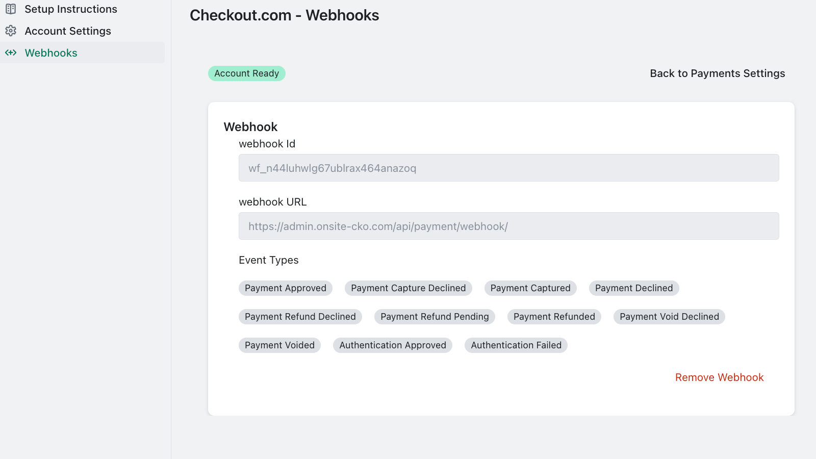 Configuración de webhooks