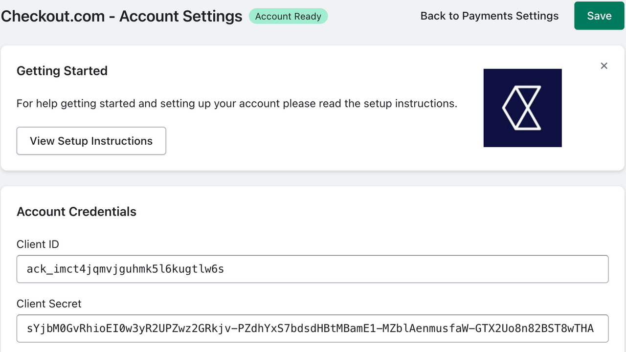 Configuración de la aplicación