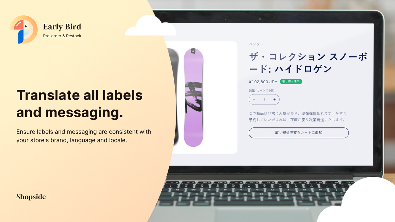 Translate all labels and messaging.