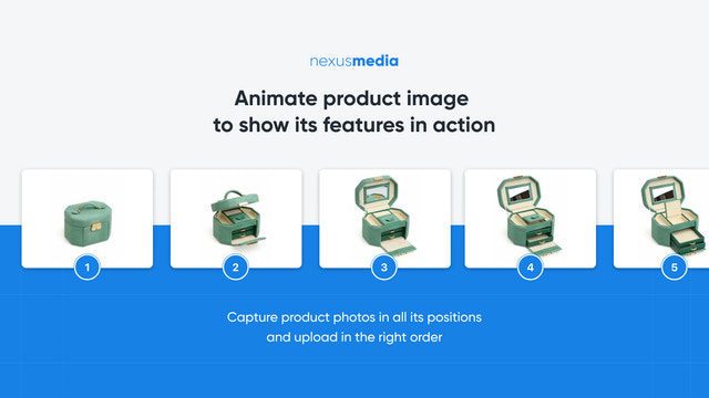 Animez les images pour montrer les caractéristiques du produit en action