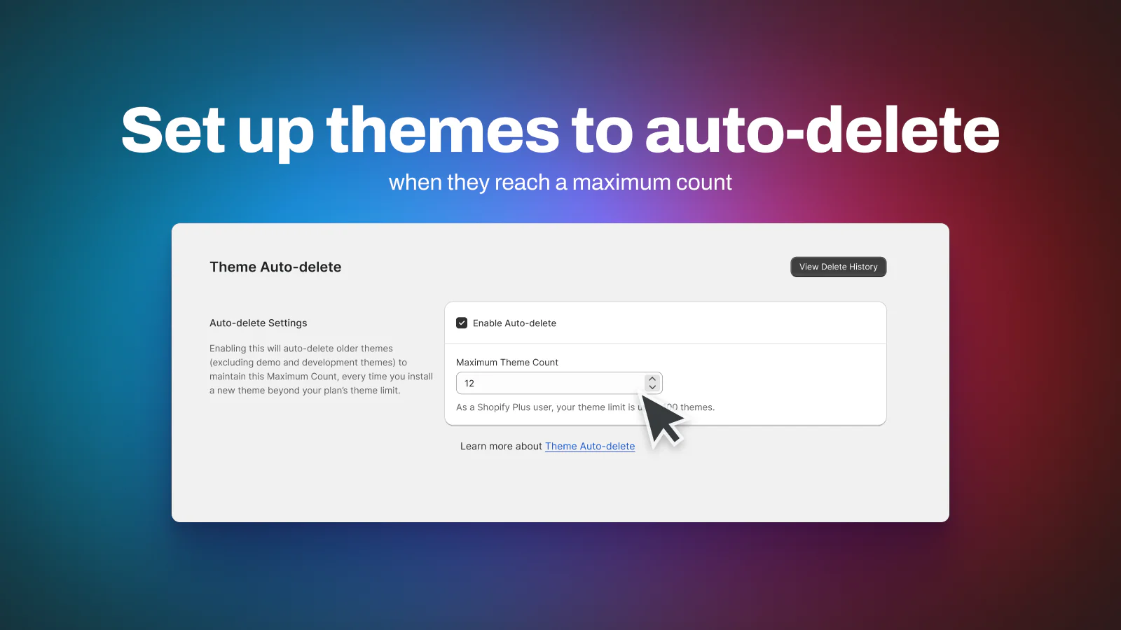 Auto delete themes