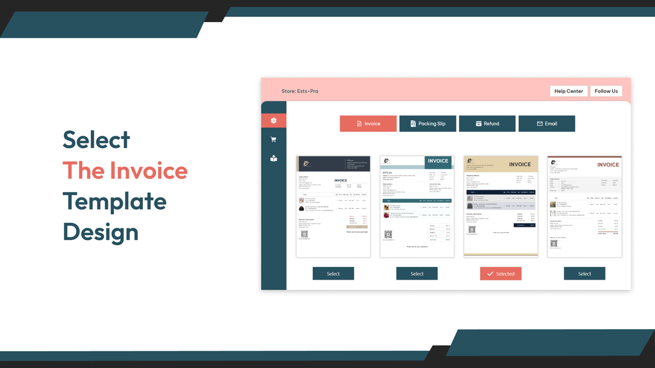 Select Invoice Template Design