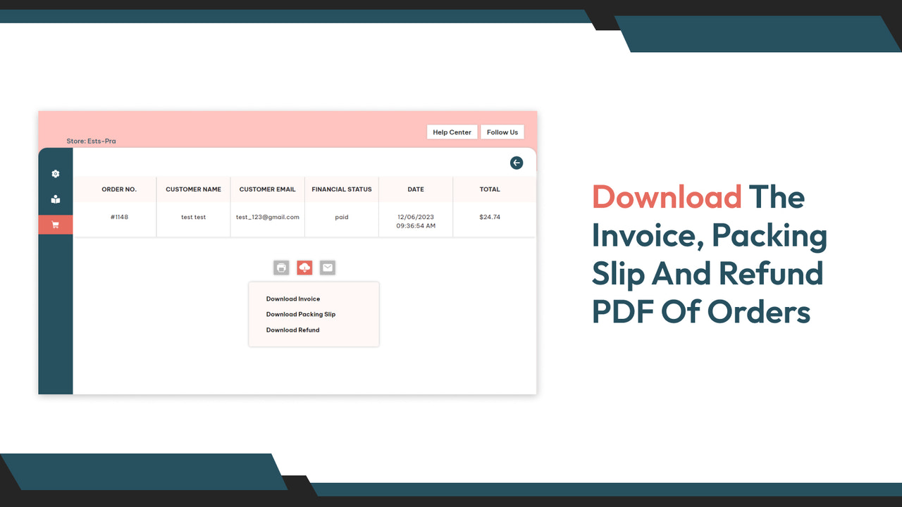 Download The Invoice, Packing Slip And Refund Slip Of Orders