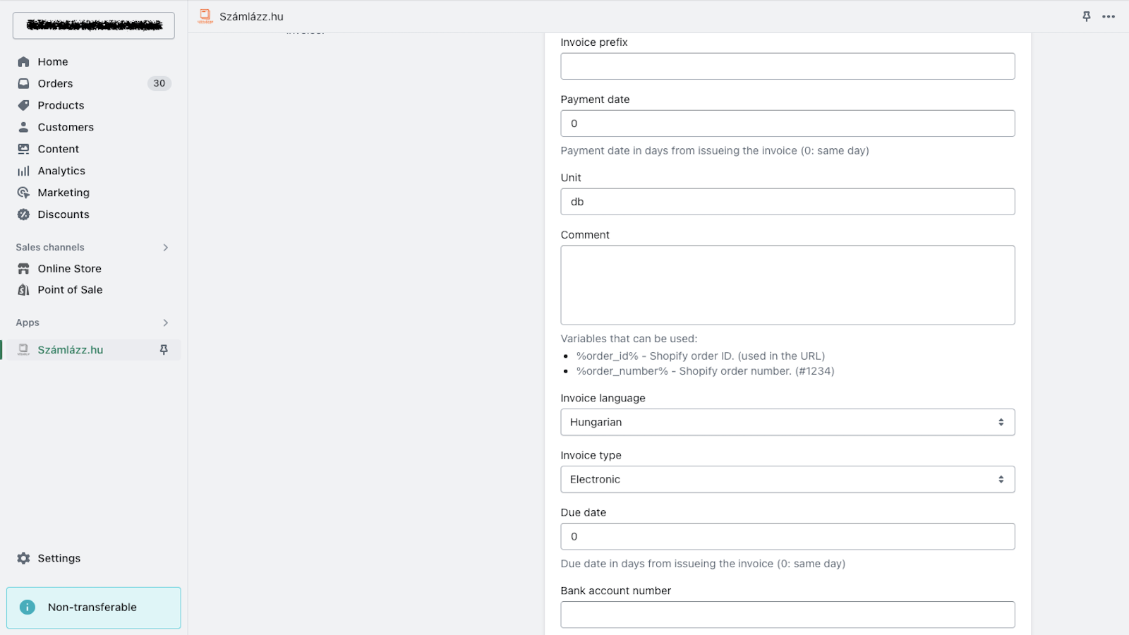 Edit invoice details