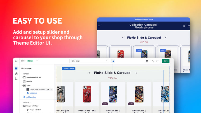 FloHo Product Carousel Screenshot