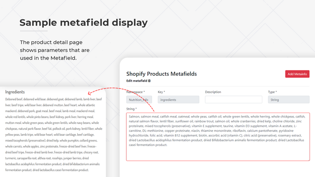 sample metafield display