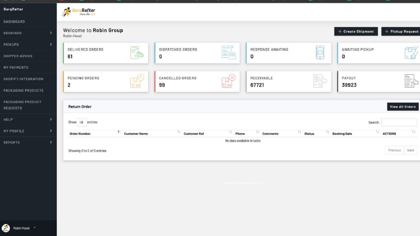 BaraqRaftar Dashboard