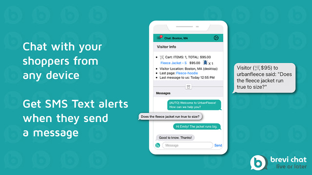 Chat with your shoppers from any device.