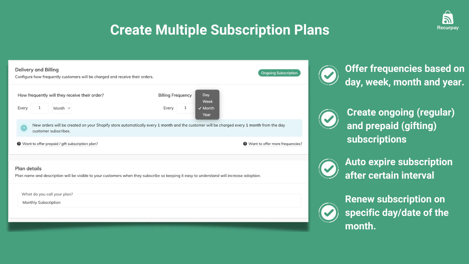 Aplicación de suscripciones: Creando planes de suscripción