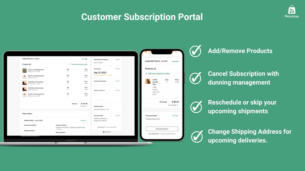 Subscriptions app shopify