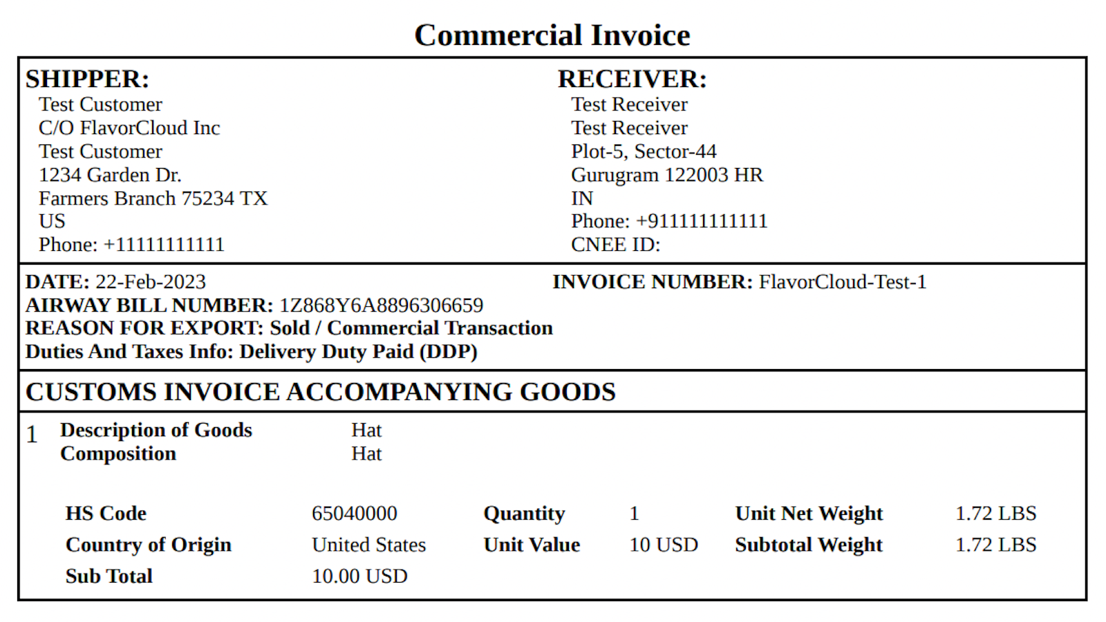 FlavorCloud – Global Shipping Screenshot