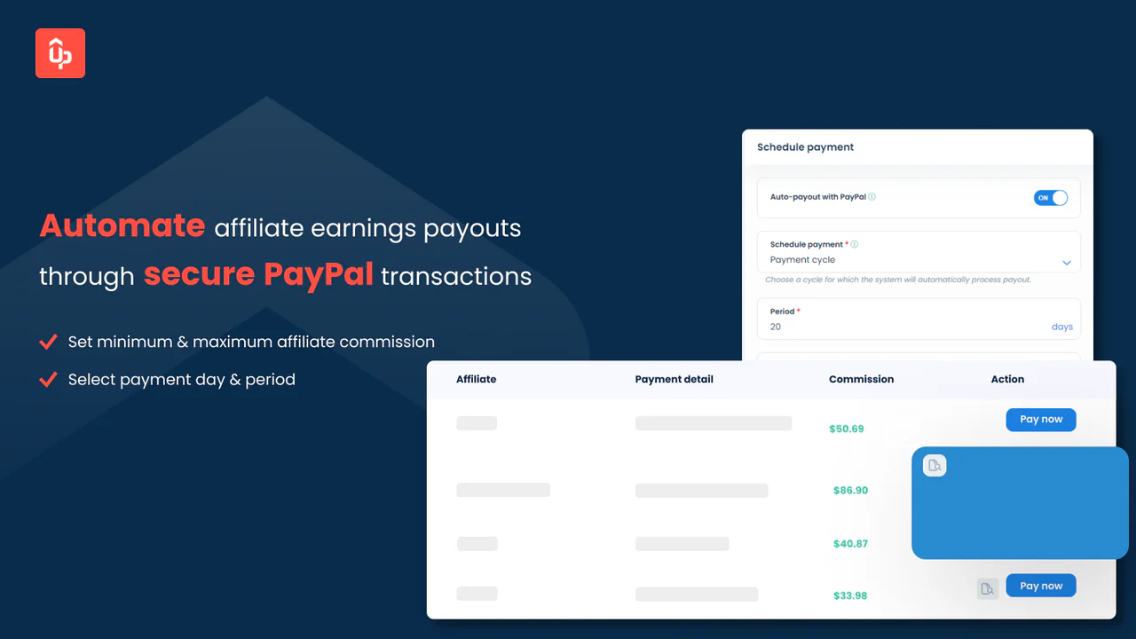 AutoPay with PayPal for referrals