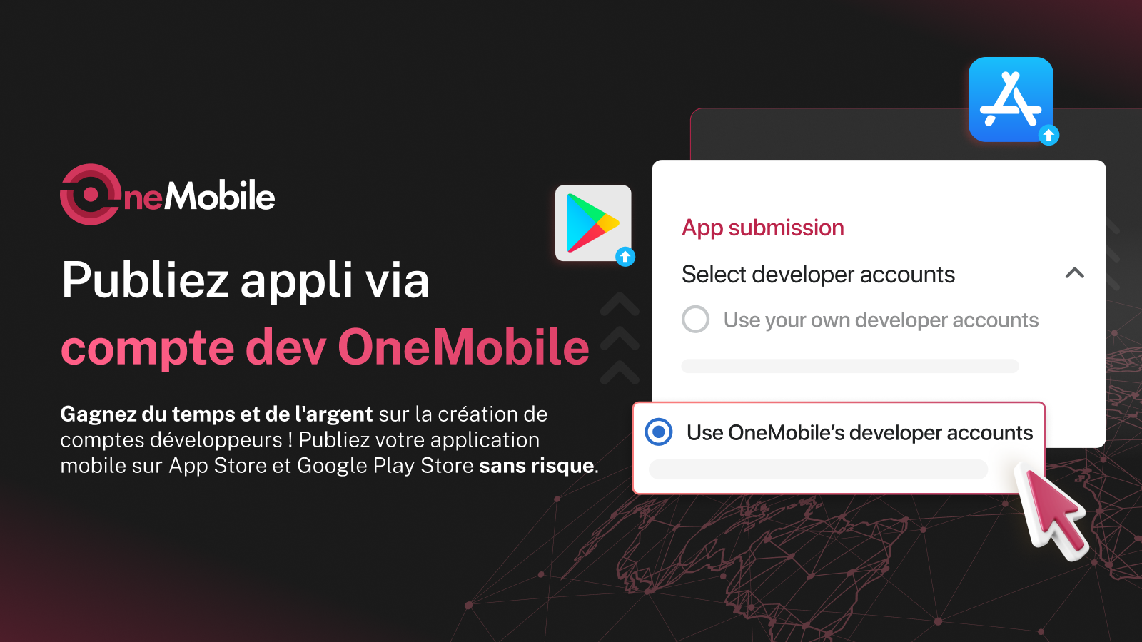 Publier l'application avec le compte développeur de OneMobile