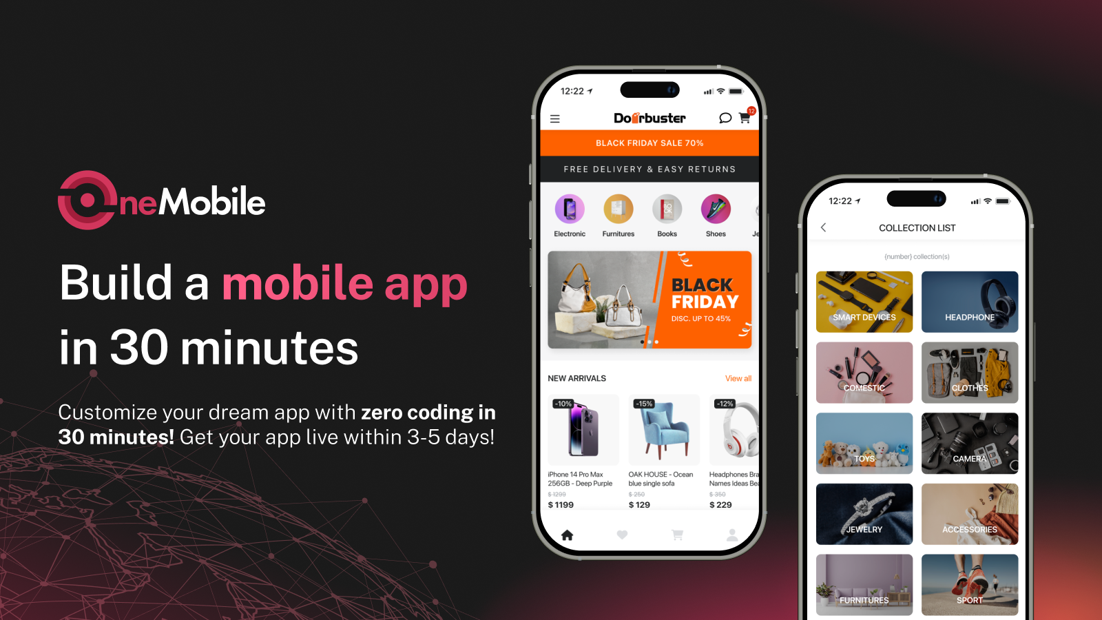 OneMobile ‑ Mobile App Builder Screenshot