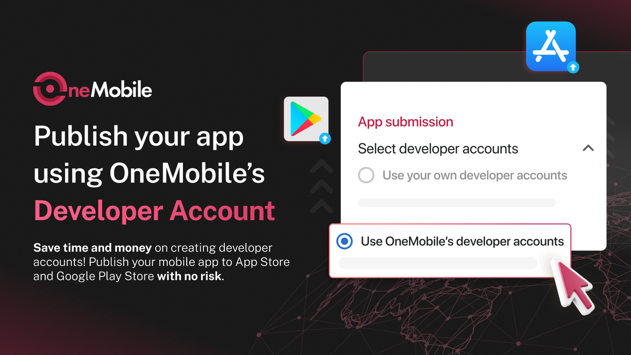 使用OneMobile的开发者账户发布应用