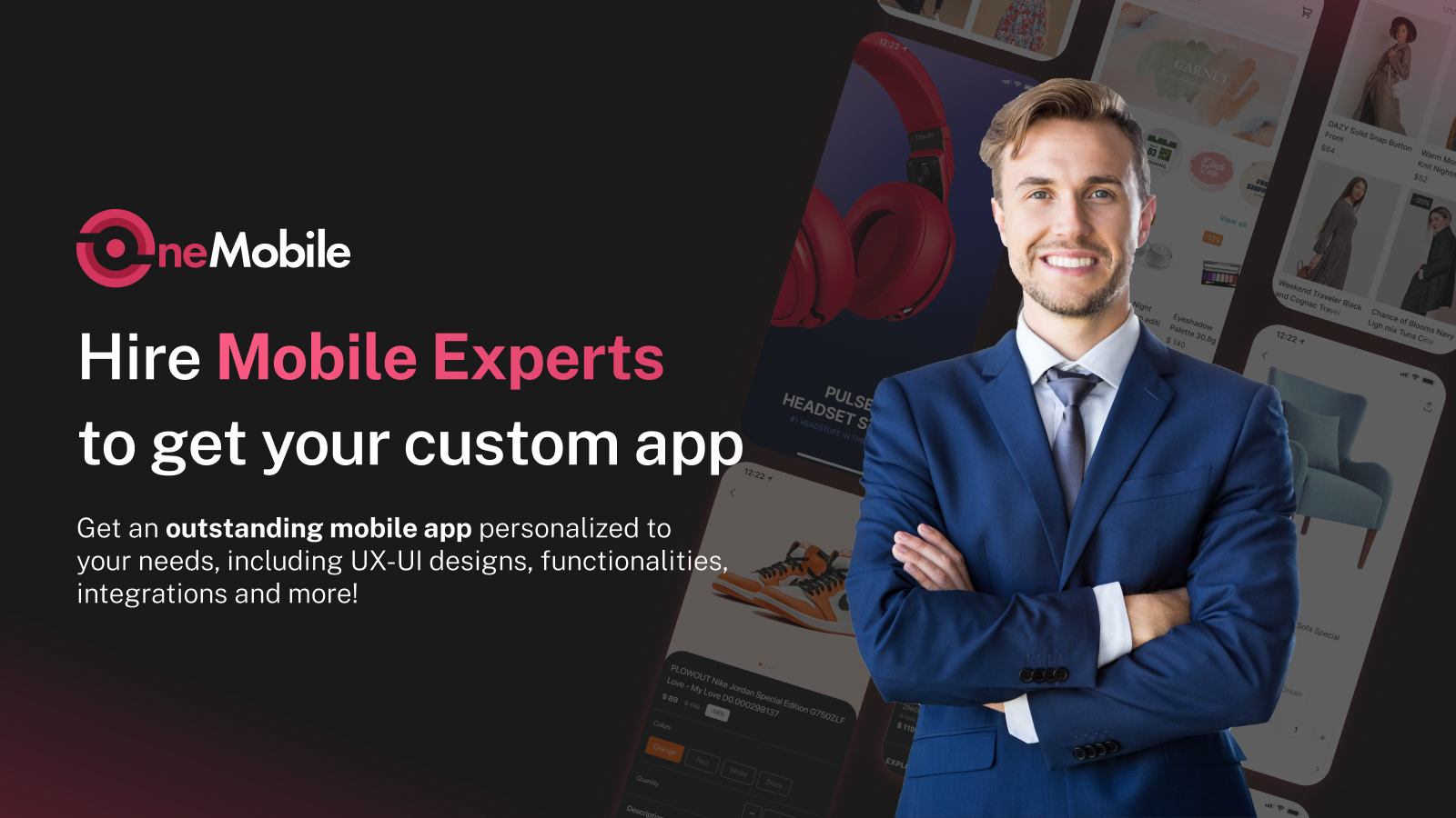 mobiele app-aanpassingsdienst door OneMobile Experts