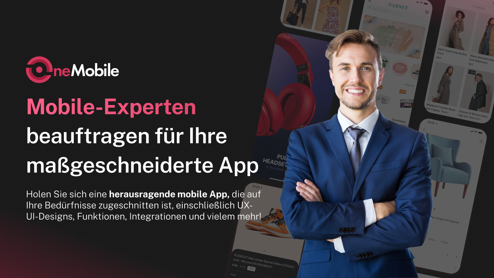 Anpassungsdienst für mobile Anwendungen von OneMobile Experts