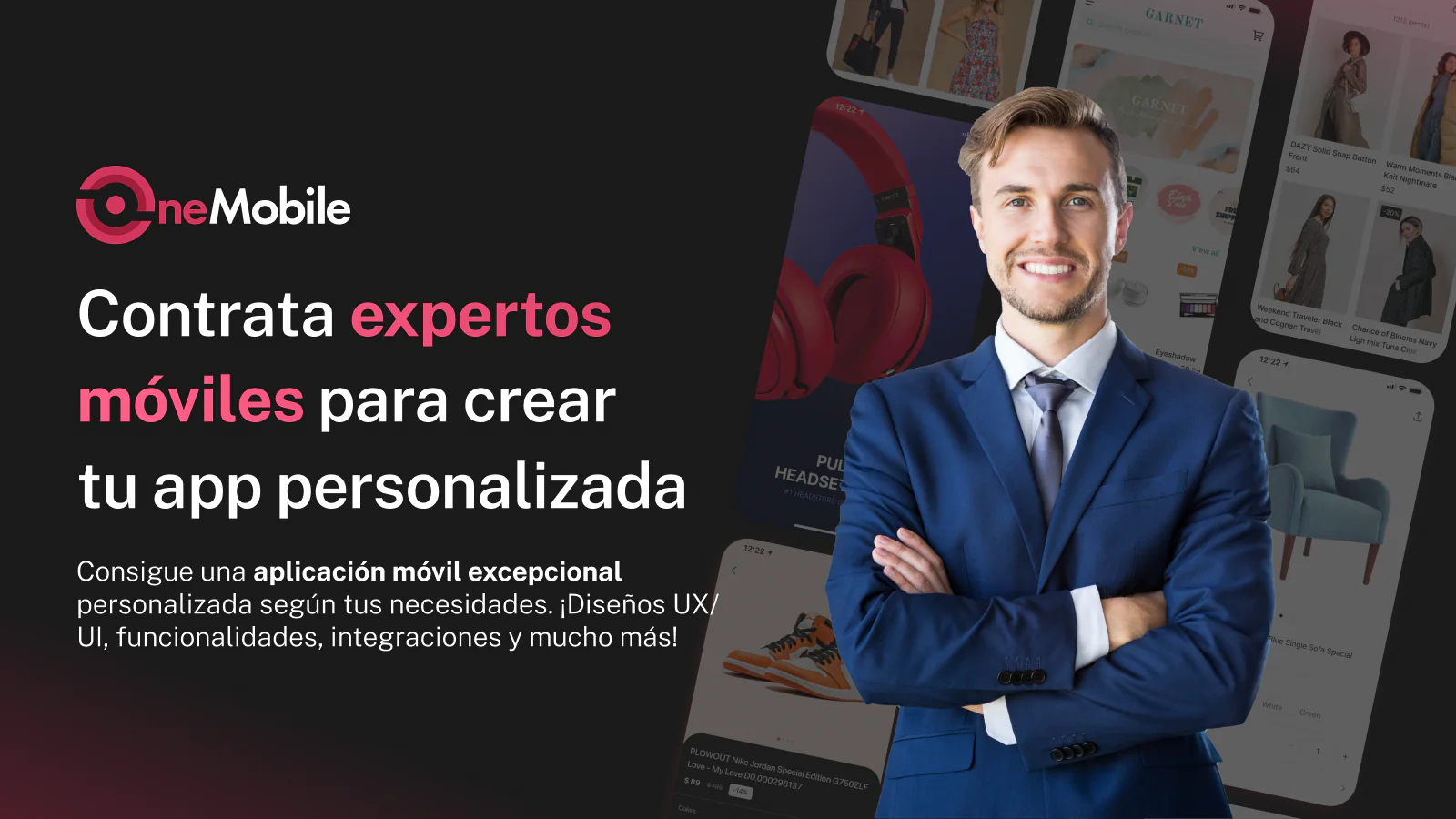 Contrate a expertos de OneMobile para crear app personalizadas