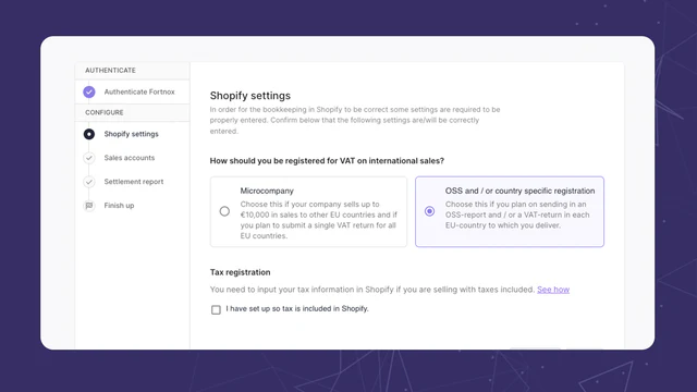 Choose microcompany or OSS/country specific registration