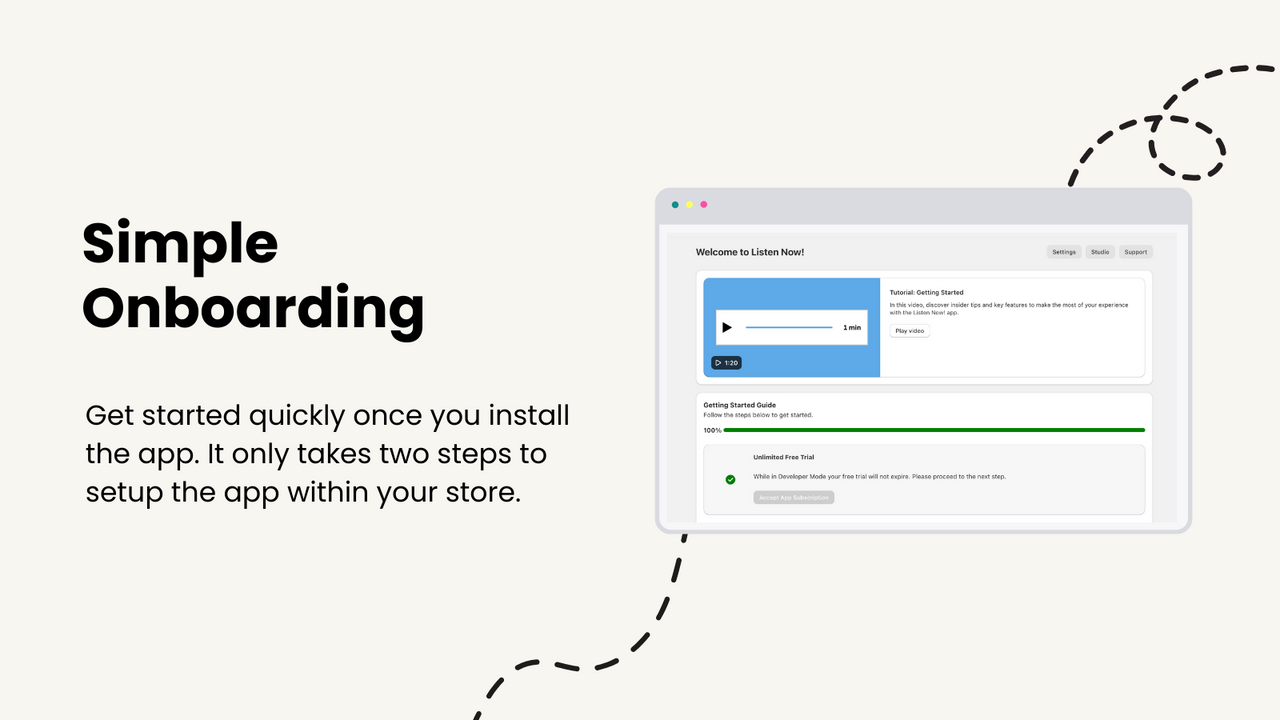 image promoting simple app onboarding