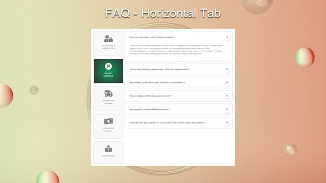 FAQ - Horisontell flik