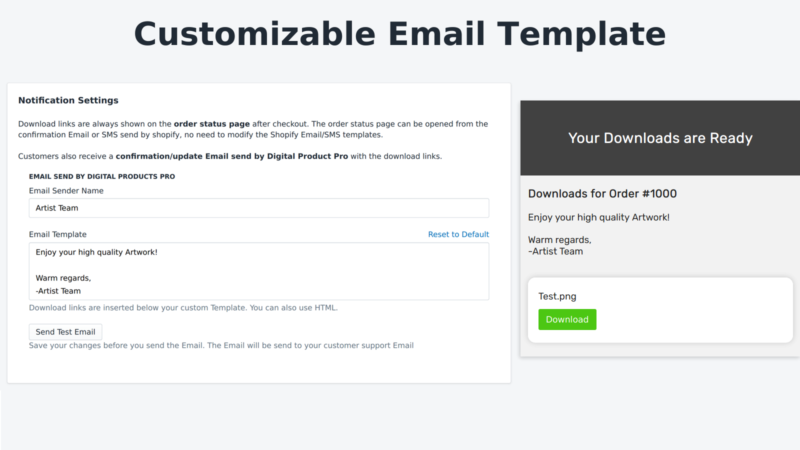 Customizable Email Template