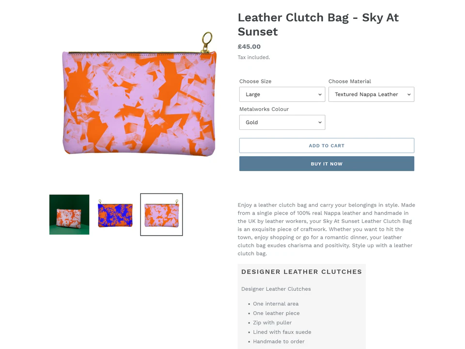 Lance sua marca com uma página de listagem de Dropshipping Bolsa Clutch