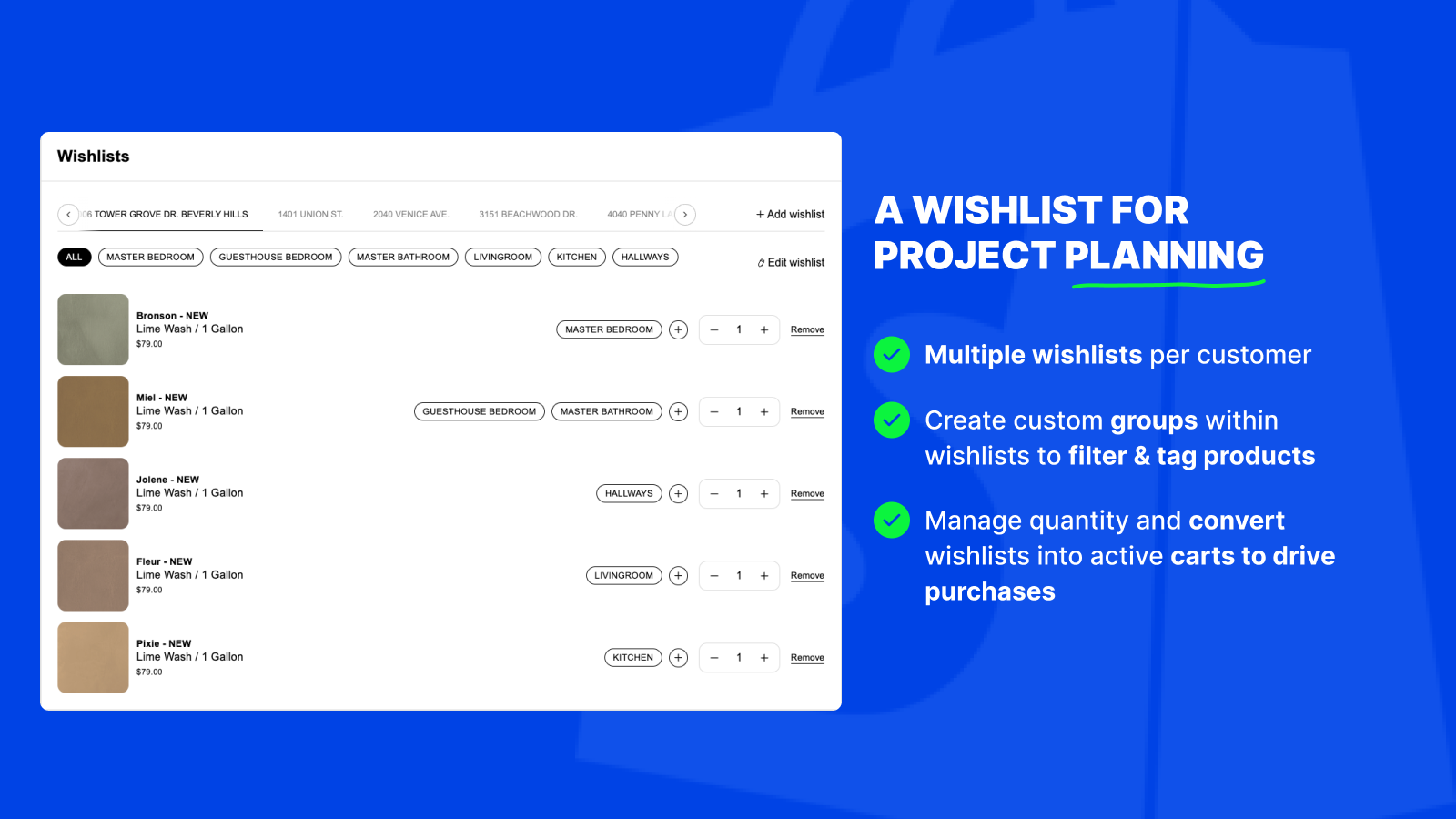 Wishlist Project Planner Shopify 应用